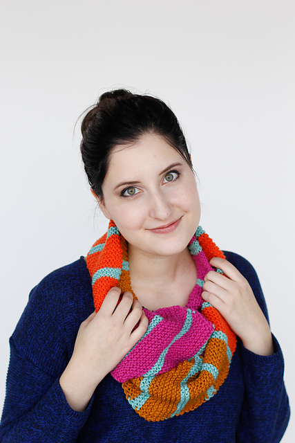 Yarn 101 Striped Cowl or Scarf - Knit Version