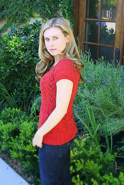 Cap Sleeved Eyelet Top