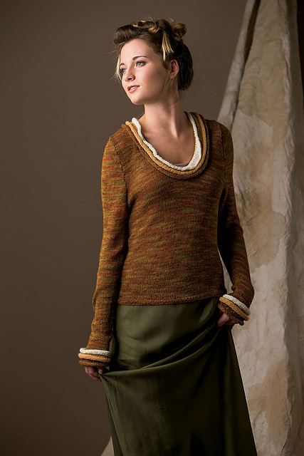 Ravelry: Ring Collar Pullover pattern by Tammy Eigeman Thompson