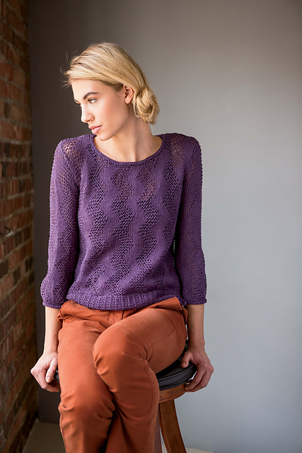 Zigzag Mesh Pullover