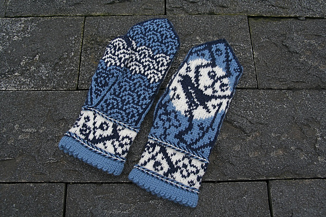 Hiroshige Mittens