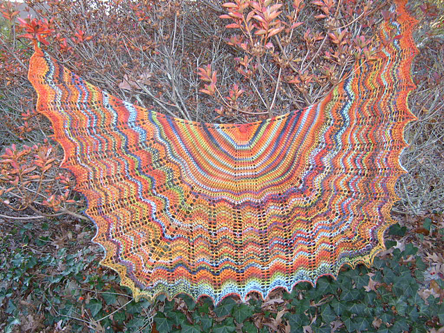 Syncopated Points Shawl