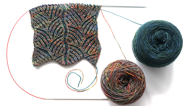 Stripy Leaves Scarf