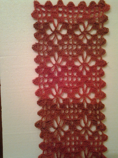 Diamond-Strike Banded Scarf
