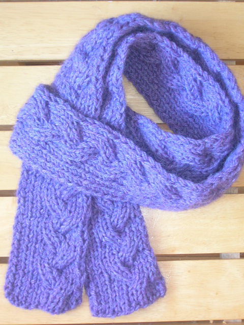 Bryher Cable Skinny Scarf