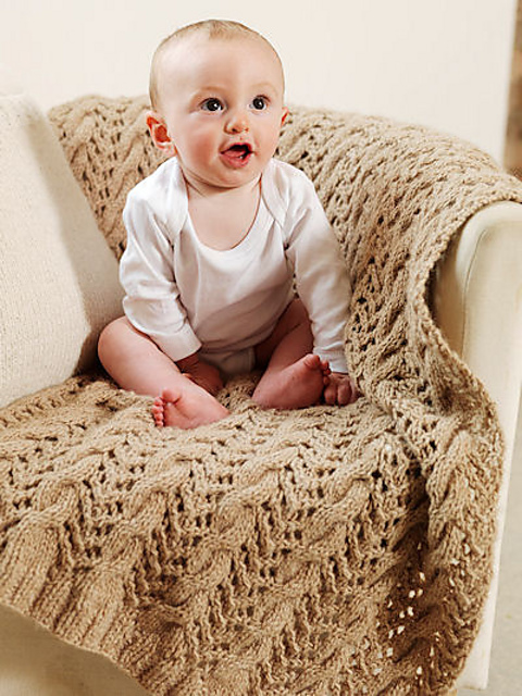 Cable Lace Blanket