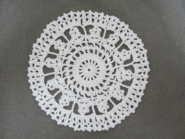 Flower clock doily