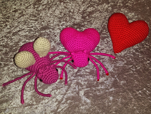 Itty Bitty Love Bugs + heart