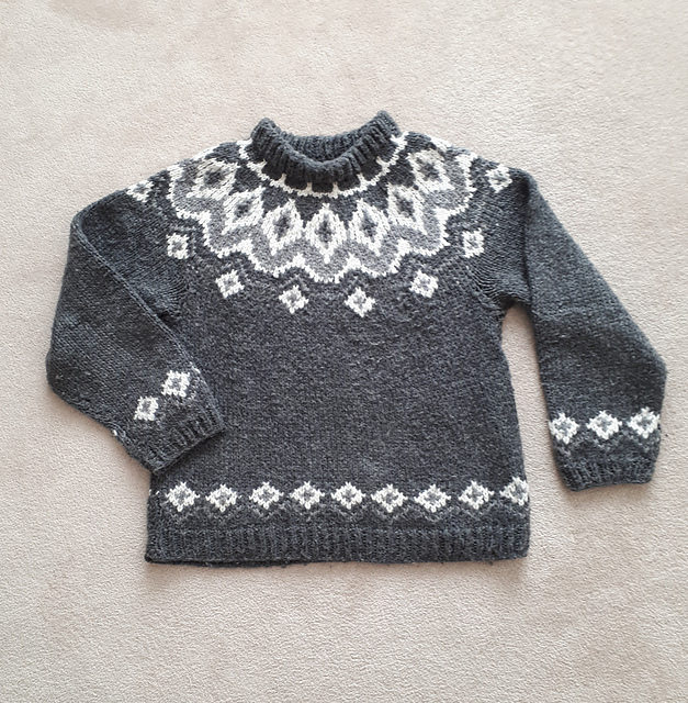 Patterned Yoke Pullover