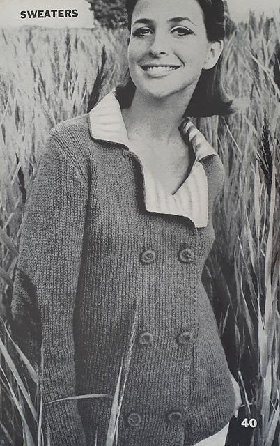 #40 Double-Breasted Sweater-Jacket
