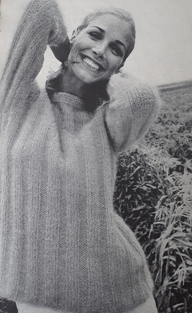 #43 Pink Ribbed Mohair Pullover