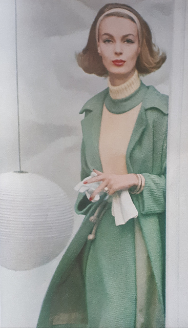 #21 Ribbed Coat Two-Tone Dress