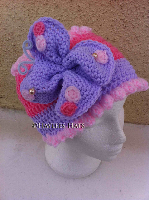 Beautiful Butterfly Crochet Hat