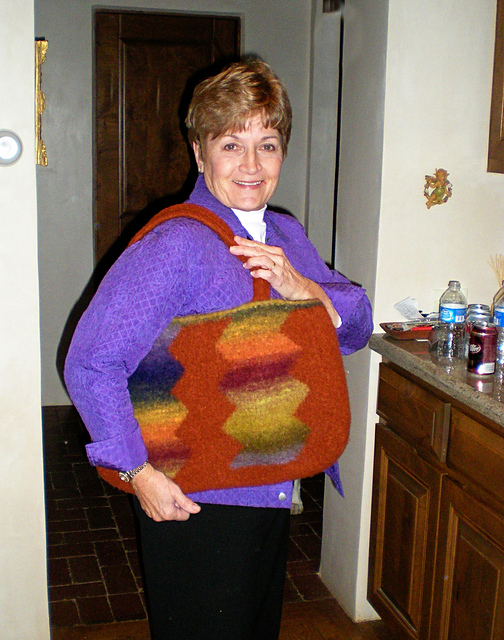Zig Zag Felted Bag