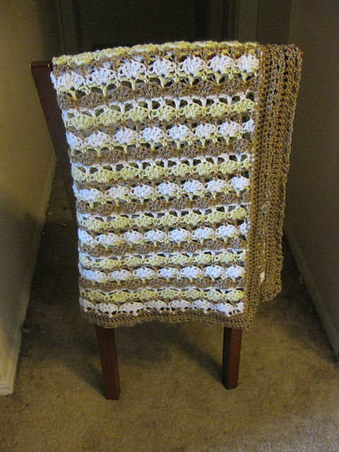 Spaced Shell Stitch Baby Blanket
