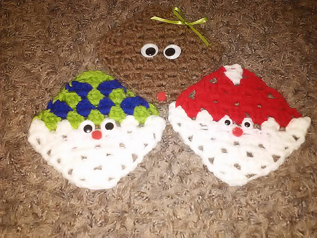 Christmas Coasters Santa/ Elf/ Deer