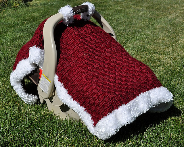 Santa Baby Car Seat Canopy Blanket Tent Cover