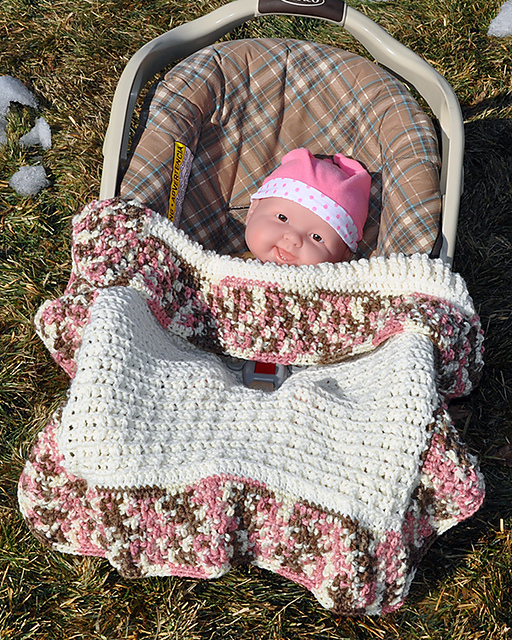 Waffle Stitch Car Seat Blanket