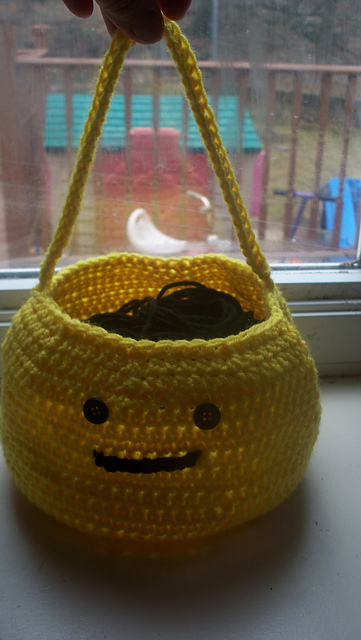 Smiley Face Storage Basket