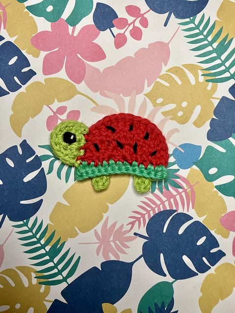 Watermelon Tortoise Applique