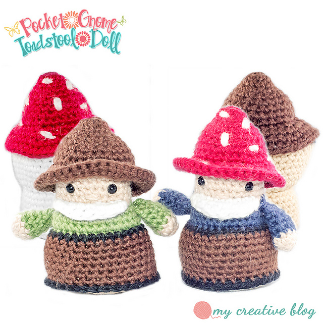 Pocket Gnome Toadstool Doll