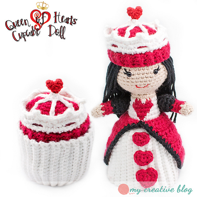 Queen of Hearts Cupcake Doll