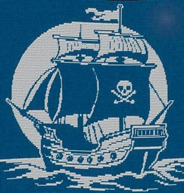 Pirate Ship Mosaic Blanket