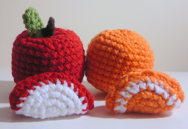 Amigurumi Apple and Orange