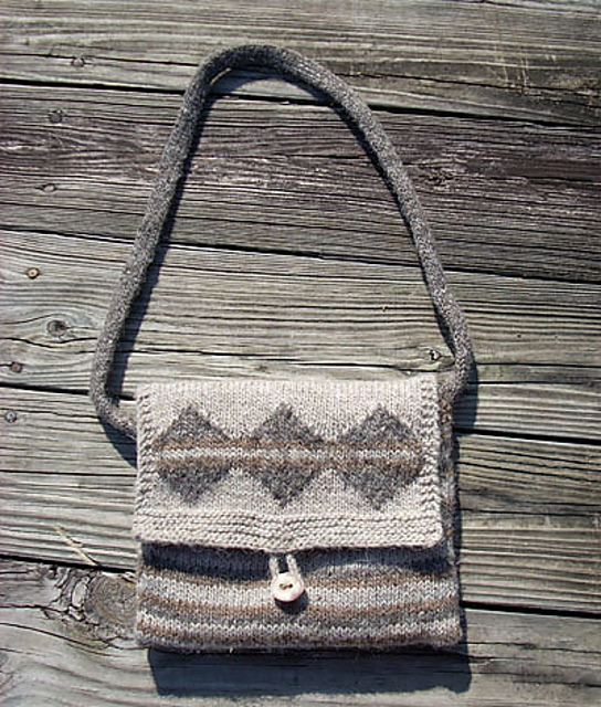 Knitted Bag of Navajo-Churro Wool