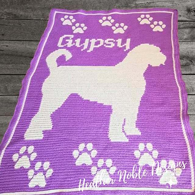 Labradoodle Blanket (Retro)