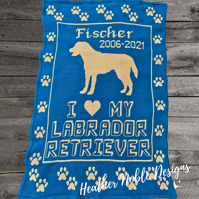 Labrador Retriever Blanket (Retro-charts only)