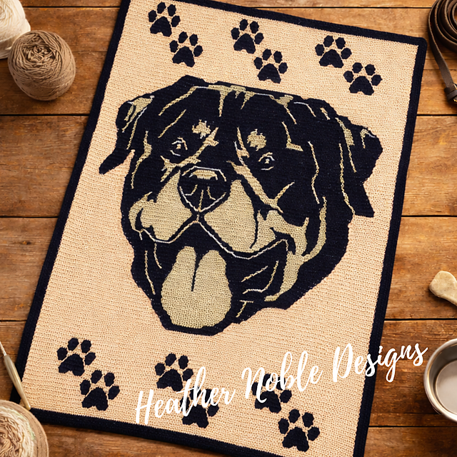 Ravelry: Rottweiler Blanket pattern by Heather Noble