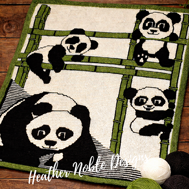 Panda - Mosaic & Tapestry Crochet Blanket