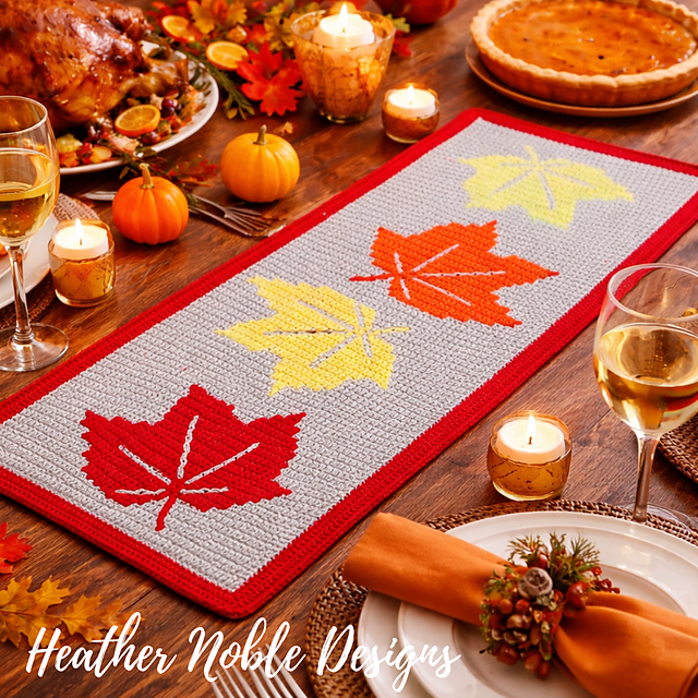 Maple Leaves Table Runner