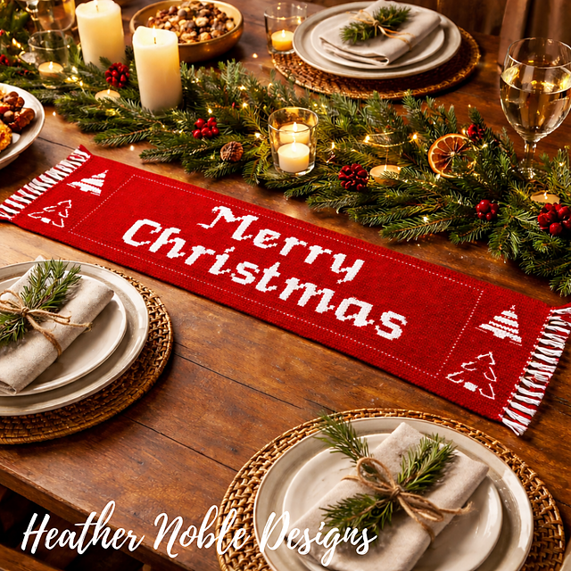Ravelry: Merry Christmas Table Runner pattern by Heather Noble
