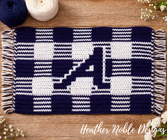 Monogram "A" Gingham Placemat