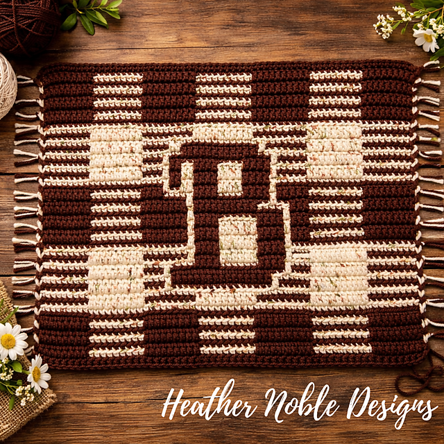 Monogram "B" Gingham Placemat