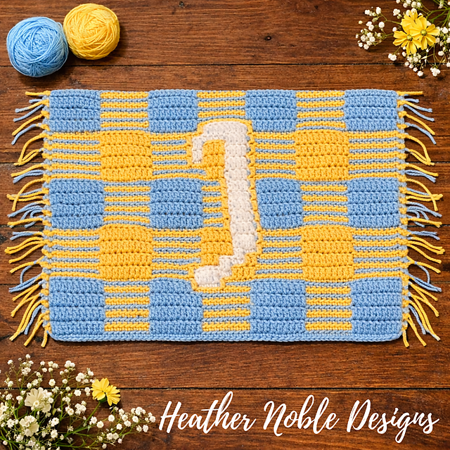 Monogram "J" Gingham Placemat