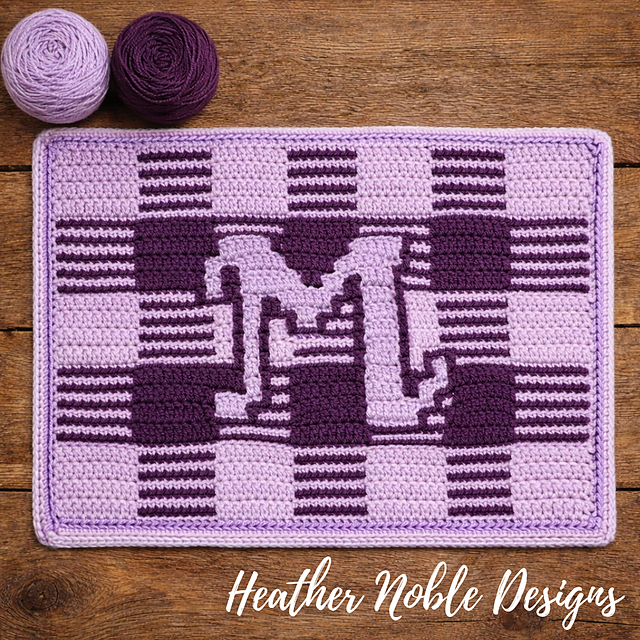Monogram "M" Gingham Placemat