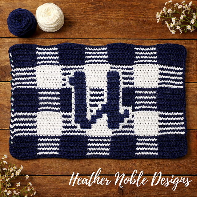 Monogram "U" Gingham Placemat