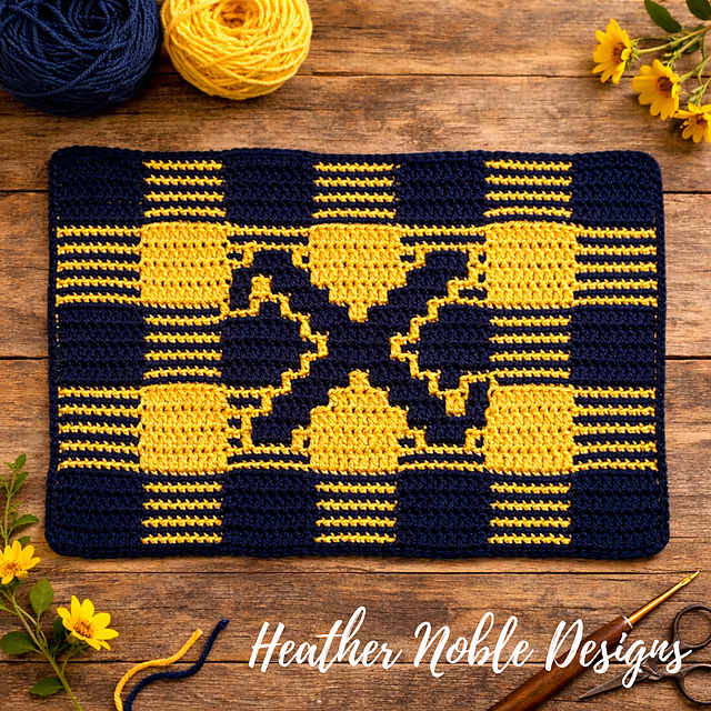 Monogram "X" Gingham Placemat