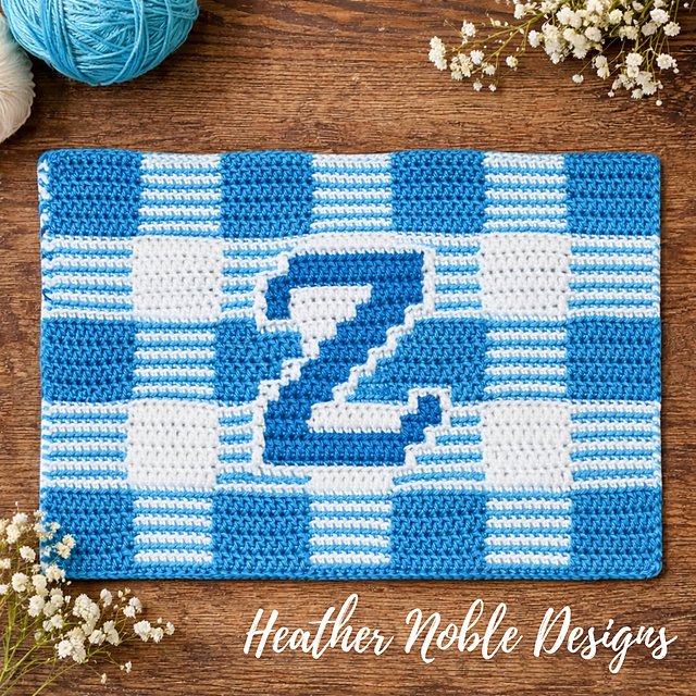 Monogram "Z" Gingham Placemat