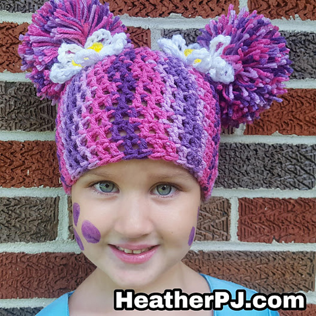 Pom Pom Hat with Daisy Accent