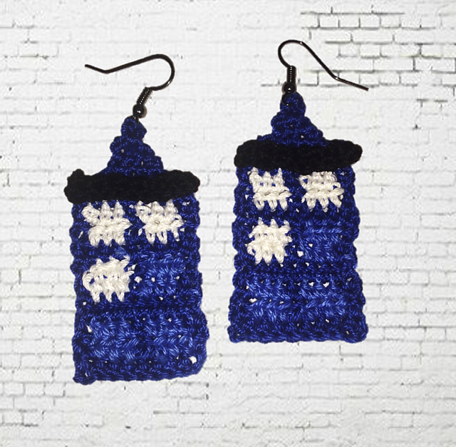 Tardis Inspired Earrings