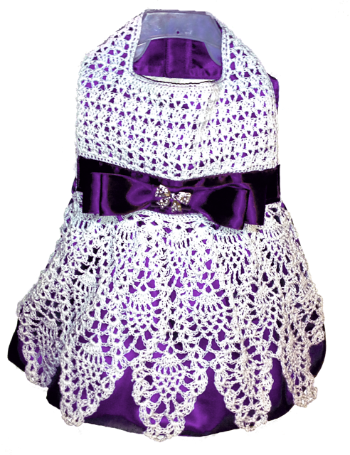 Stunning Crochet Dog Dress Overlay