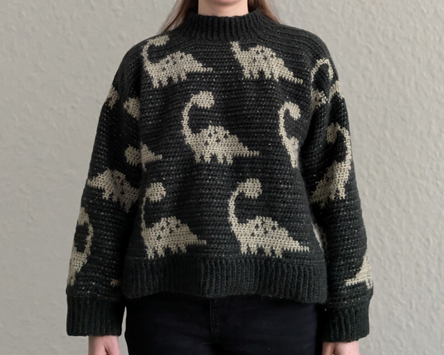 ENFOLD エンフォルド DINOSAUR HIGH NECK KNIT Ravelry: Jonas Dinosaur Sweater pattern by hedvig and ingrid