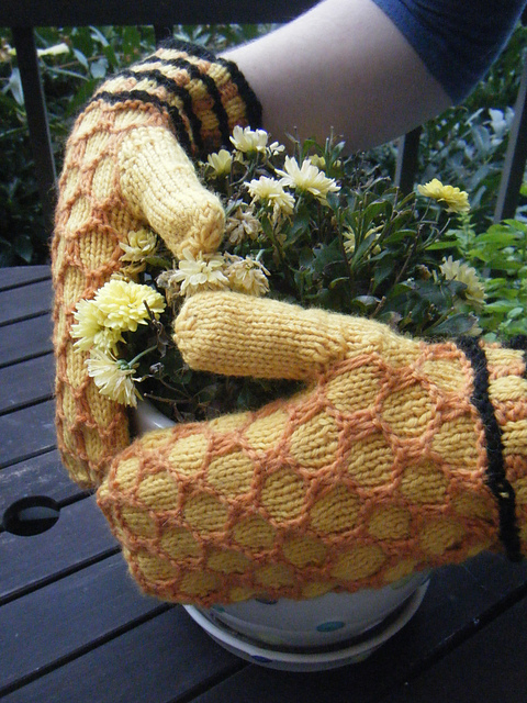 Honey Comb Mittens