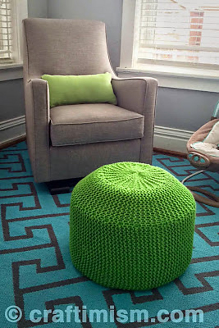 Knit Ottoman Cover
