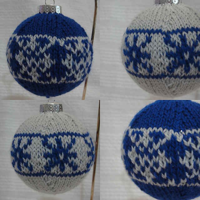 Fair Isle Christmas Balls - Snowflakes