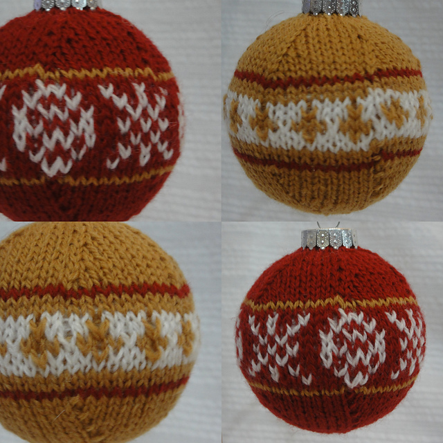 Fair Isle Christmas Balls - X's and O's